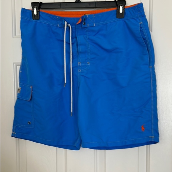 Polo by Ralph Lauren Blue and Orange Board Shorts Quick-Dry - Picture 1 of 14